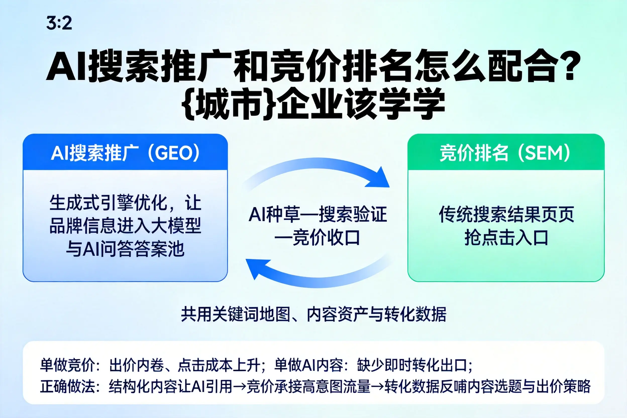 AI搜索推广和竞价排名怎么配合?泰安企业该学学