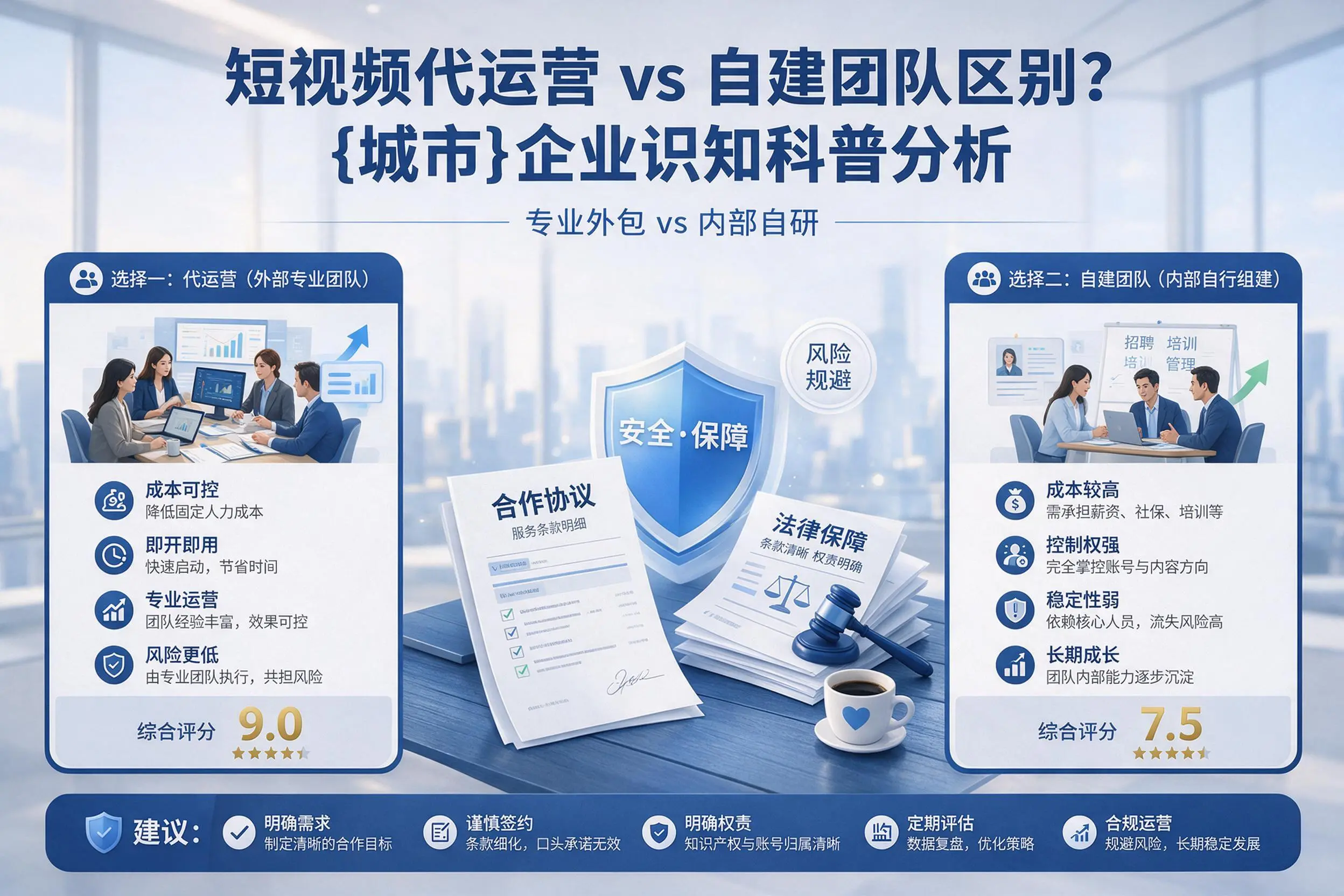 短视频代运营与自建团队区别？泰安企业认知科普分析