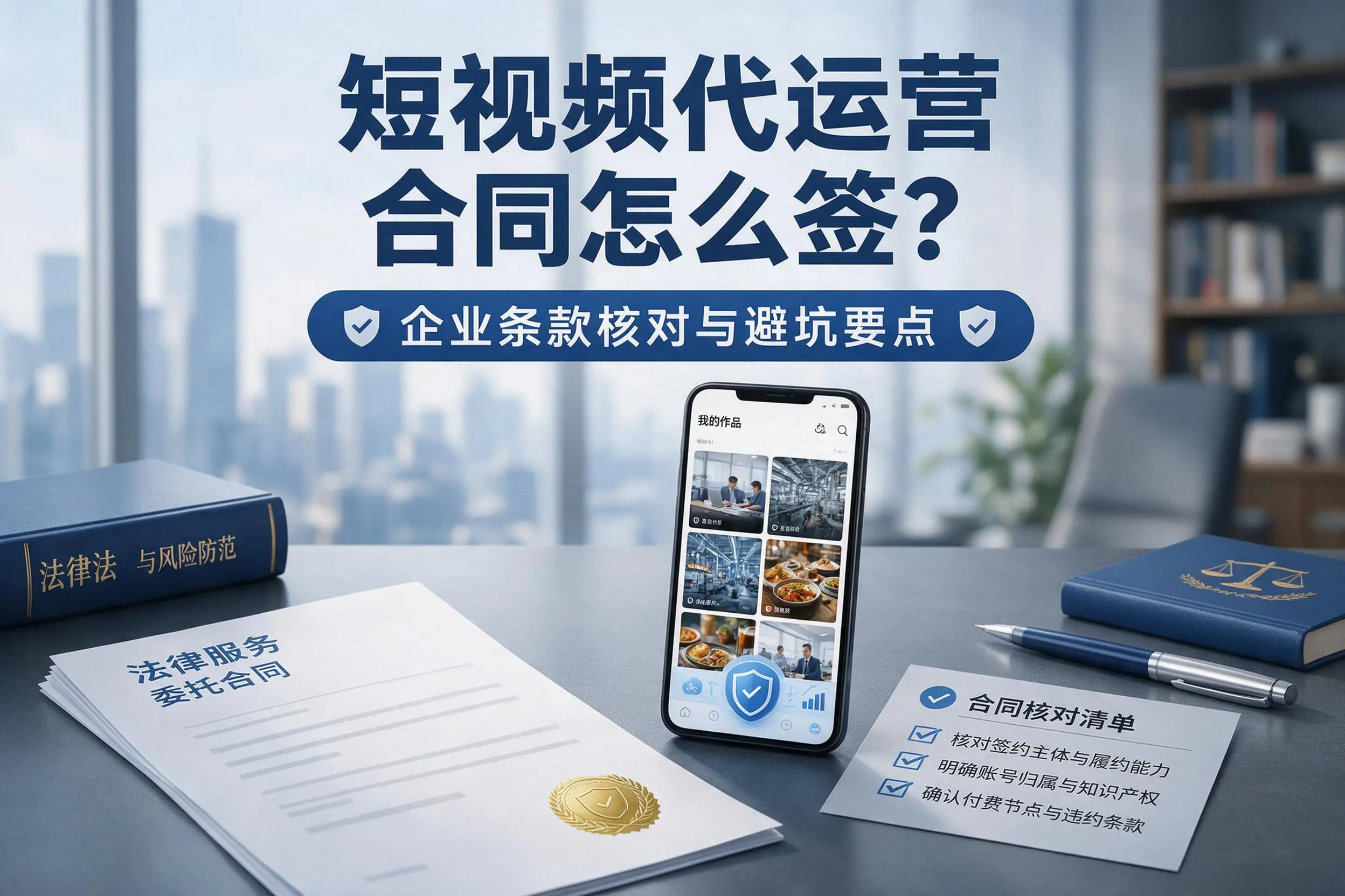 短视频代运营合同怎么签？泰安企业条款核对与避坑要点