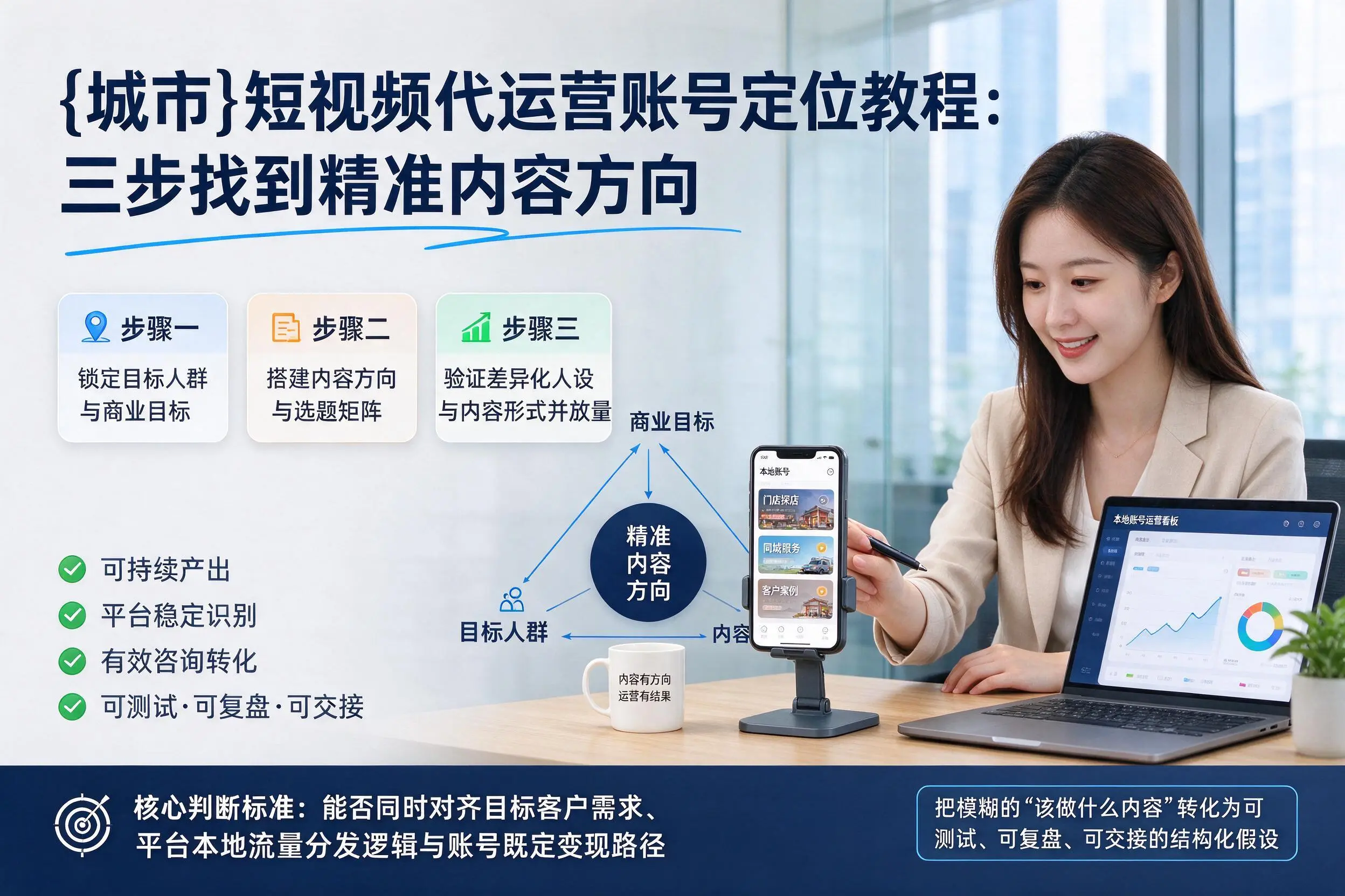 泰安短视频代运营账号定位教程:三步找到精准内容方向