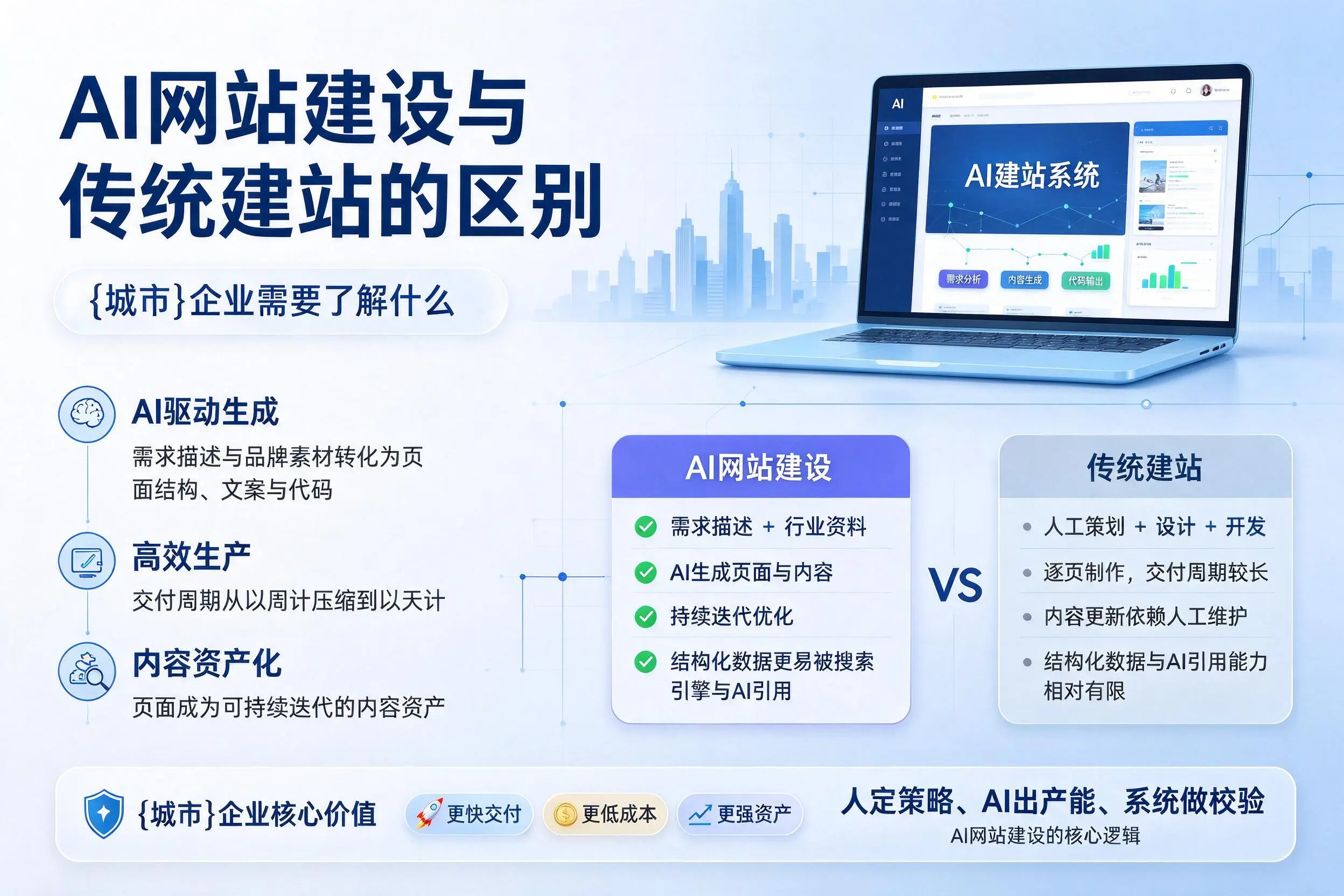 AI网站建设与传统建站的区别，泰安企业需要了解什么