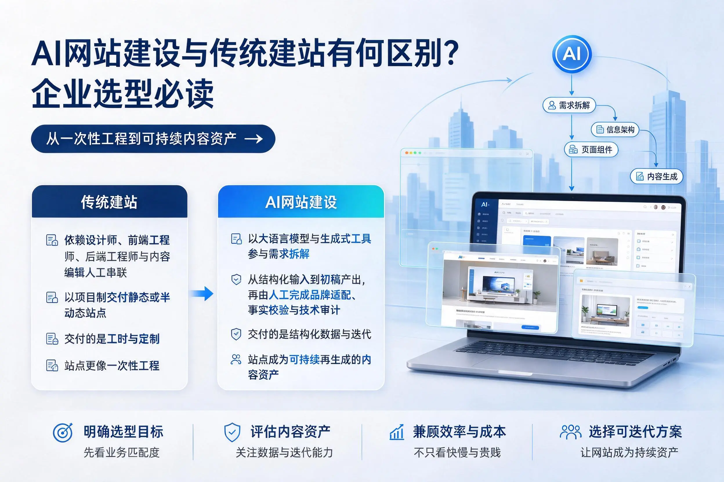 AI网站建设与传统建站有何区别?泰安企业选型必读