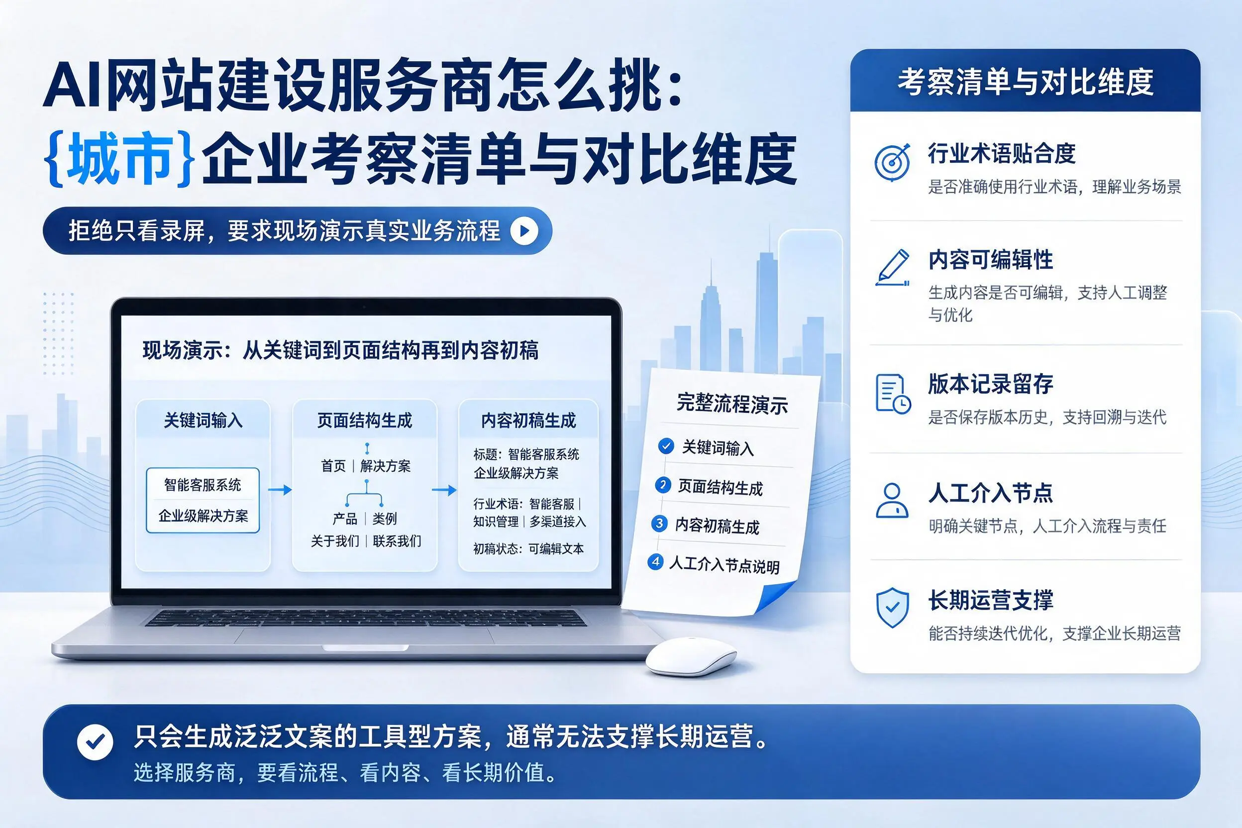 AI网站建设服务商怎么挑:泰安企业考察清单与对比维度