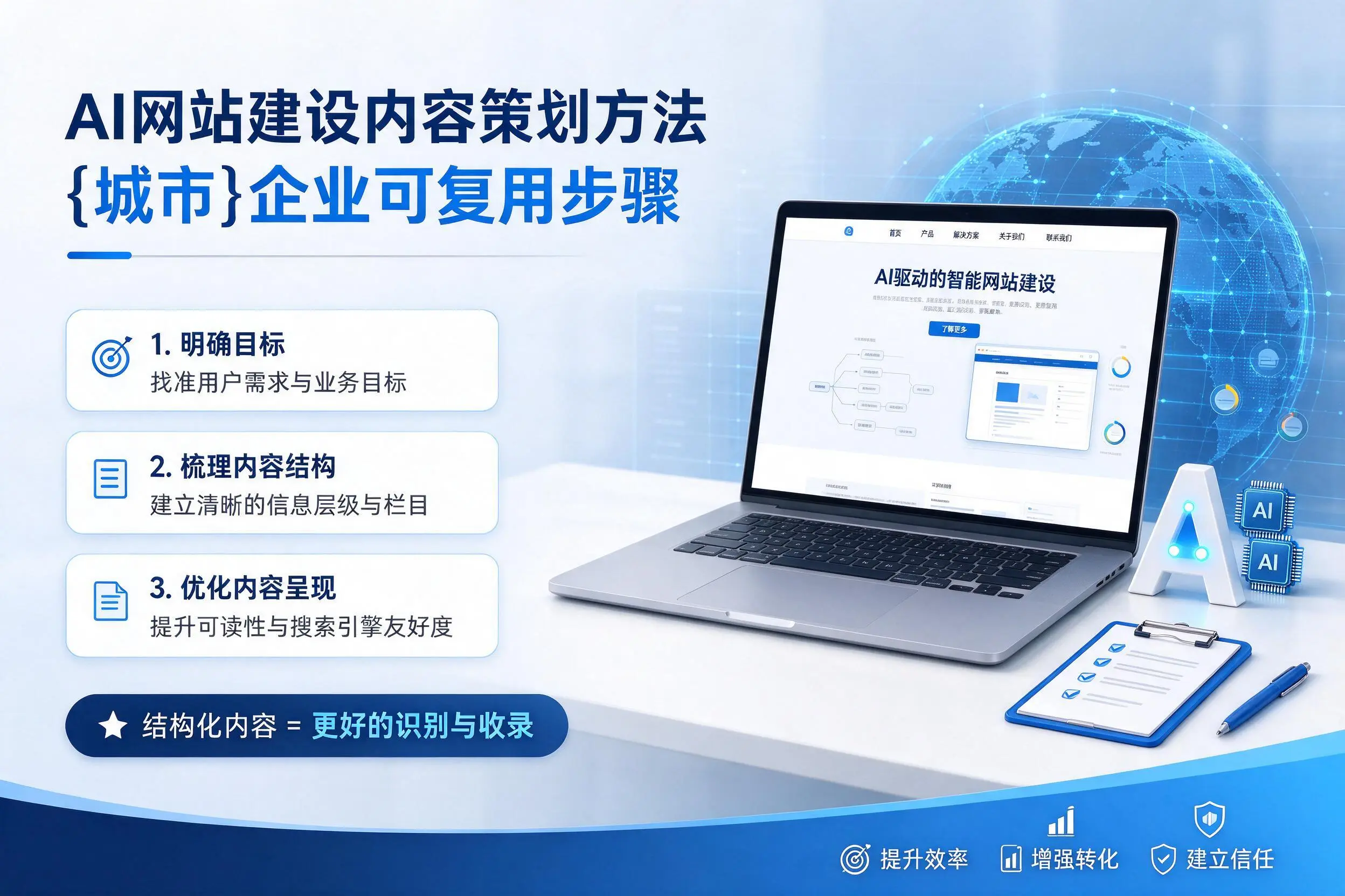 AI网站建设内容策划方法，泰安企业可复用步骤