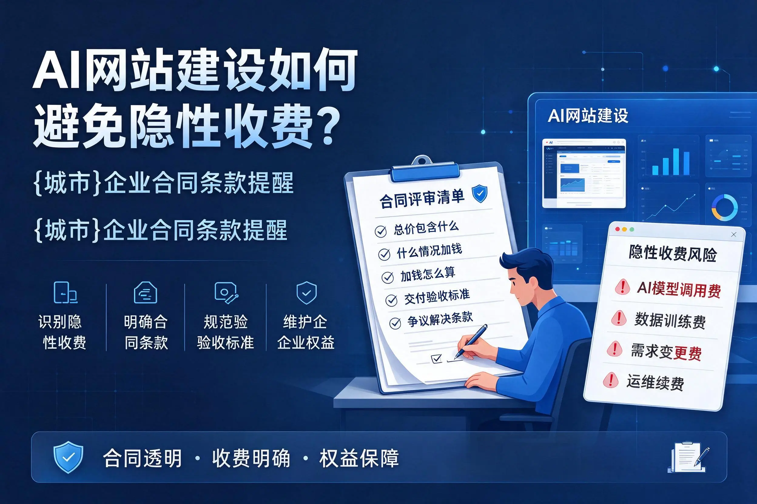 AI网站建设如何避免隐性收费?泰安企业合同条款提醒
