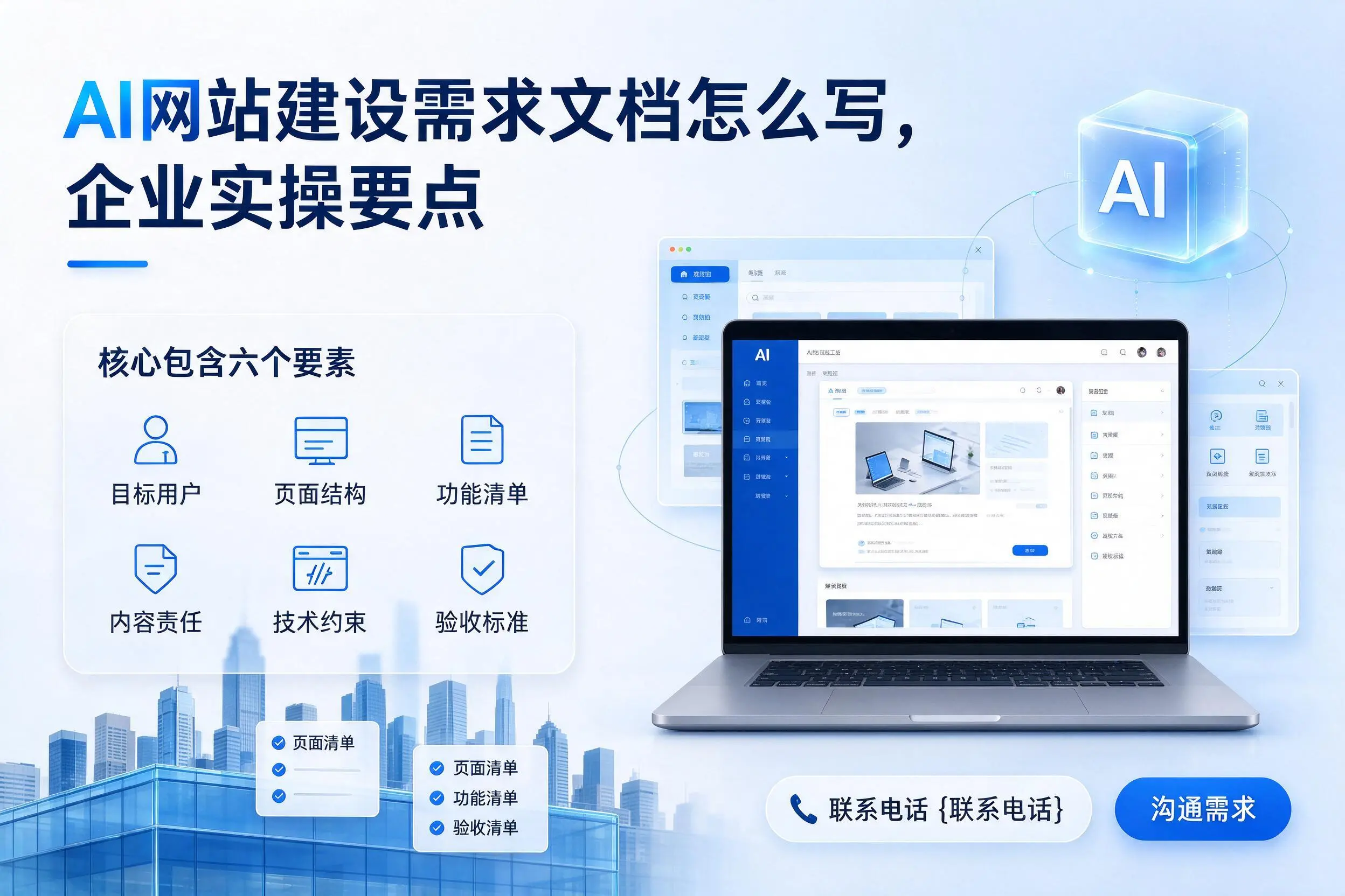 AI网站建设需求文档怎么写,泰安企业实操要点
